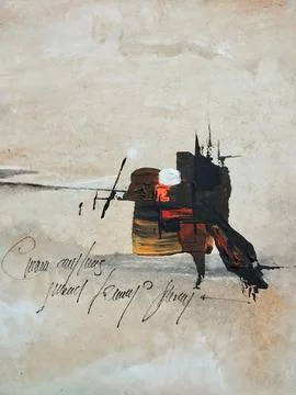 Abstract color composition expressionism Stock Illustration