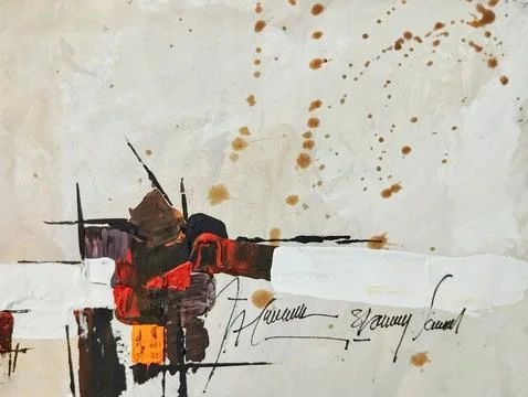 Abstract color composition expressionism Stock Illustration