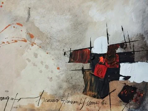 Abstract color composition expressionism Illustrazione stock