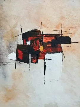 Abstract color composition expressionism Stock Illustration