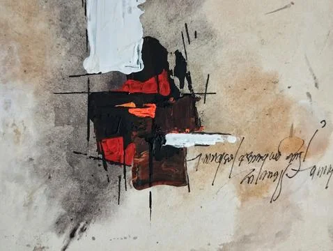 Abstract color composition expressionism Stock Illustration