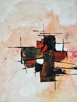 Abstract color composition expressionism Stock Illustration