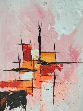 Abstract color composition expressionism Stock Illustration