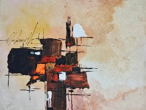 Abstract color composition expressionism Stock Illustration