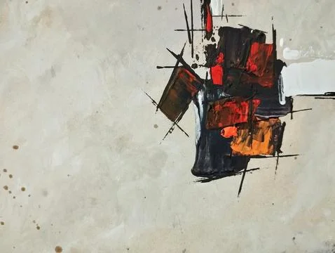 Abstract color composition expressionism Stock Illustration