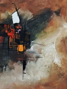 Abstract color composition expressionism Stock Illustration