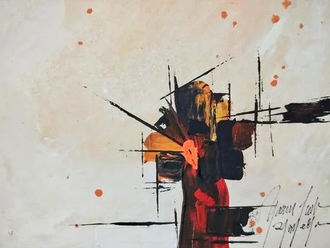 Abstract color composition expressionism Stock Illustration