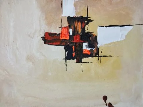 Abstract color composition expressionism Stock Illustration