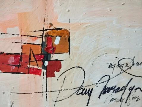 Abstract color composition expressionism Stock Illustration