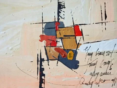 Abstract color composition expressionism Stock Illustration