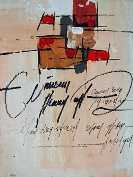 Abstract color composition expressionism Stock Illustration