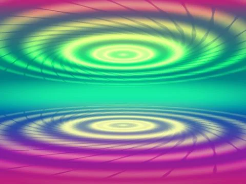 Abstract color concentric circles Stock Illustration