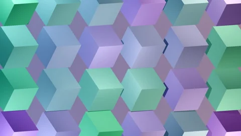 Abstract color cube background with slowly moving cubes Stock Footage 273923182