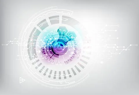 Abstract color digital communication technology background. 스톡 일러스트