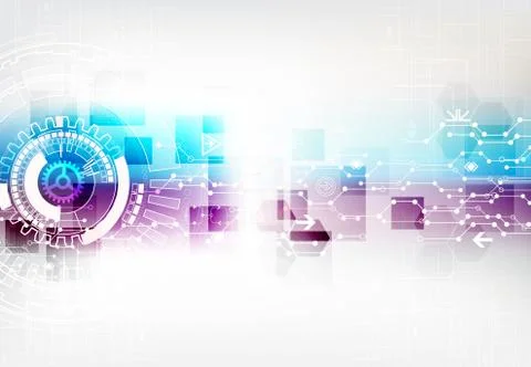 Abstract color digital communication technology background. Stock Illustration