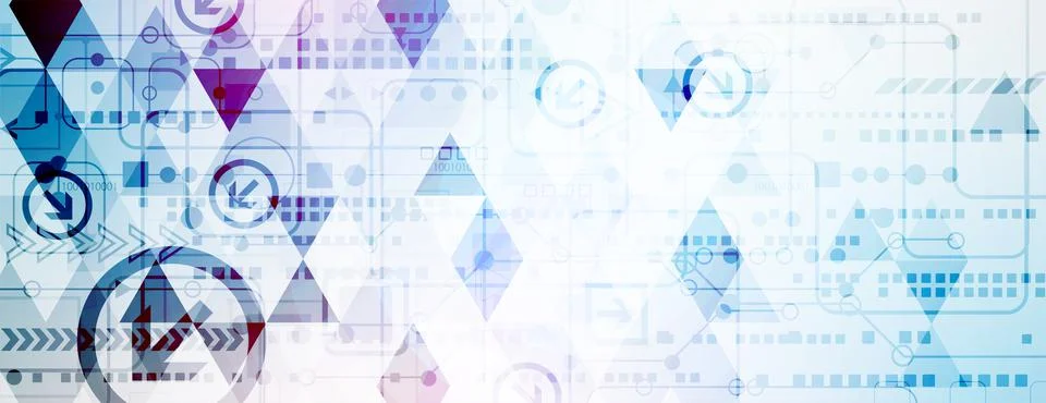 Abstract color digital communication technology background. Stock Illustration