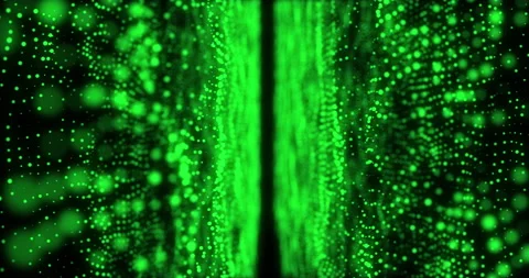 Abstract color digital connection moving dots, Network connection structure with Stock Footage 260599742