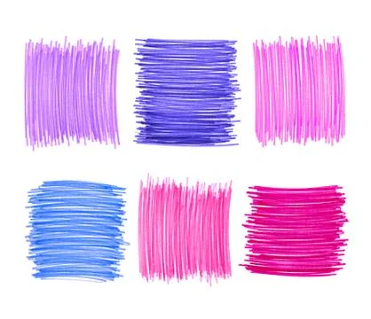 Abstract color drawn elements for design Illustrazione stock