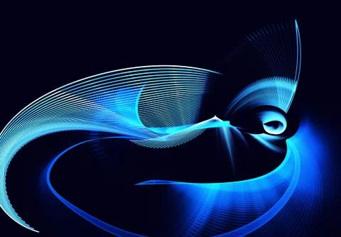 Abstract color dynamic background with lighting effect. Fractal wavy. Fractal Stock Illustration