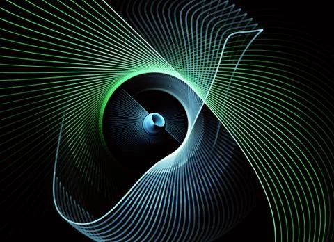 Abstract color dynamic background with lighting effect. Fractal wavy. Fractal Stock Illustration