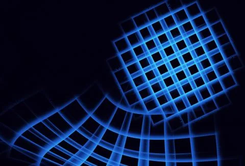 Abstract color dynamic background with lighting effect. Fractal wavy. Stock Photos
