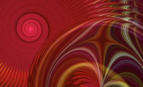 Abstract color dynamic textured background with lighting effect. Fractal spiral Stock Illustration