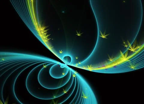 Abstract color dynamic textured background with lighting effect. Fractal spir Stock Illustration