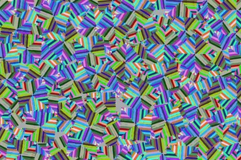 Abstract Color Elements Seamless Pattern 3D Illustration Stock Illustration