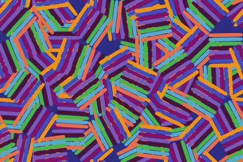 Abstract Color Elements Seamless Pattern 3D Illustration Illustrazione stock