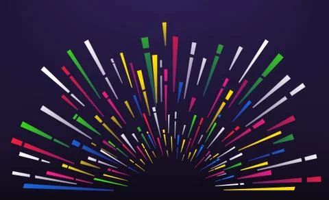 Abstract color firework on dark background. Vector frame for a text Stock-Illustration