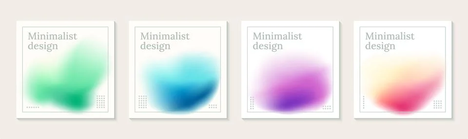 Abstract color fluid gradient backgrounds. Stock Illustration