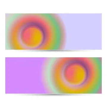 Abstract color flyers with gradient shape. Stock Illustration