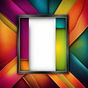 Abstract color frame, border background. frame mockup design for advertisem.. Stock Photos