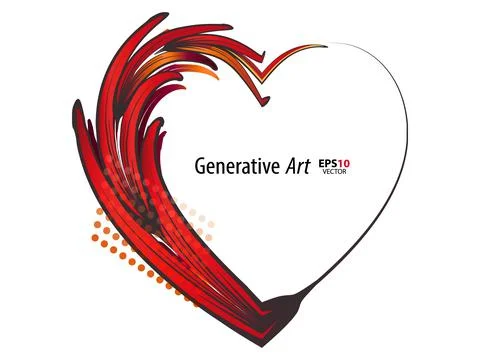 Abstract color generative art object vector Illustrazione stock