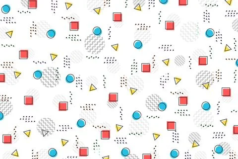 Abstract color geometric pattern design template background. Stock Illustration