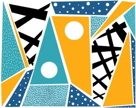 Abstract color geometric pattern shape mosaic background Stock Illustration