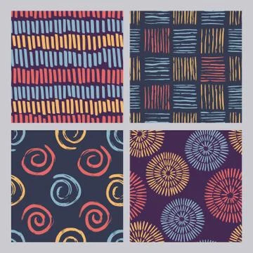 Abstract color grunge textures pattern seamless Illustrazione stock