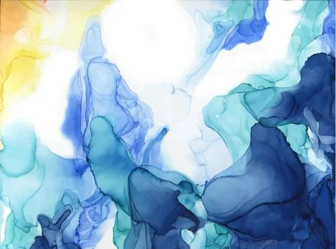Abstract color ink background. Illustrazione stock