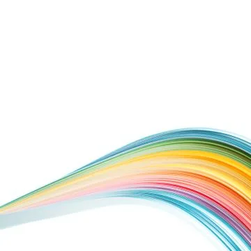 Abstract color isolated waves background Stock Illustration