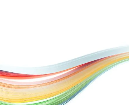 Abstract color isolated waves background Stock Illustration