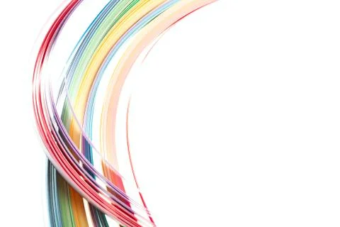 Abstract color isolated waves background Stock Illustration