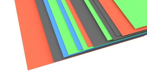 Abstract color layers set Stock Illustration