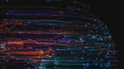 Abstract color lights and trails Stock Photos