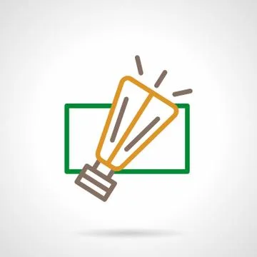 Abstract color line garland light vector icon Stock Illustration