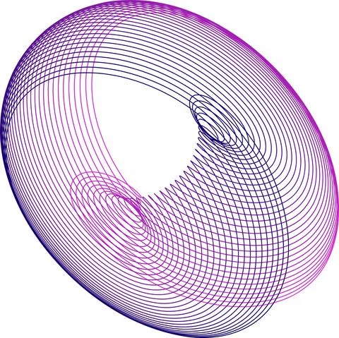Abstract color linear spirograph rosette. Stock Illustration