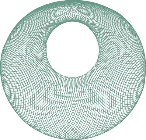 Abstract color linear spirograph rosette. Stock Illustration