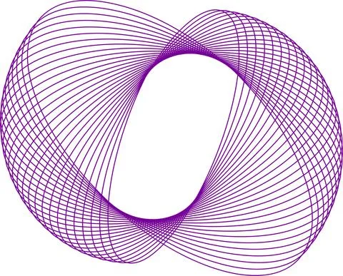 Abstract color linear spirograph rosette. Stock Illustration