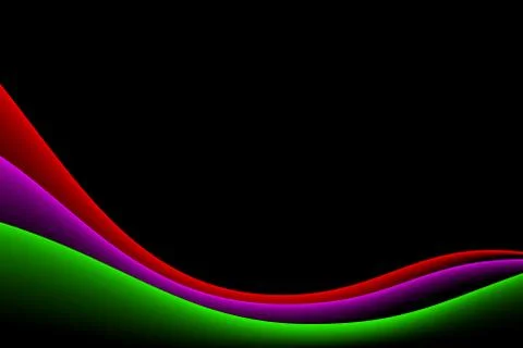 Abstract color lines on black background Stock Illustration