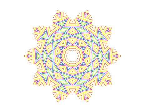 Abstract color lines concentric pattern Stock Illustration