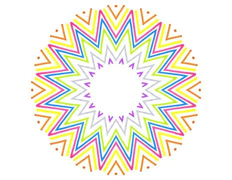 Abstract color lines concentric pattern Stock Illustration